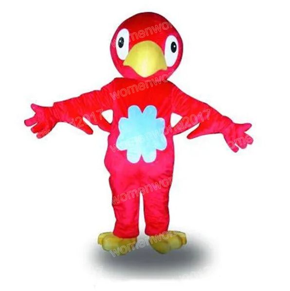 Costume da mascotte di Halloween uccello rosso Simulazione Personaggio dei cartoni animati Abiti Abito Taglia per adulti Abito unisex Compleanno Natale Carnevale