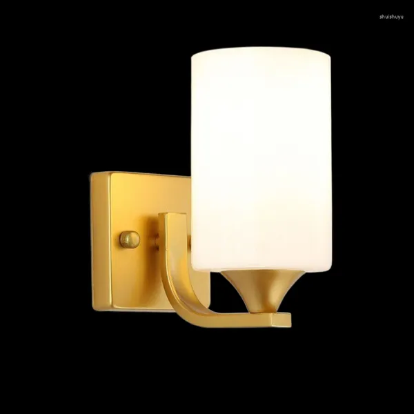 Duvar lambası Modern Işık Silindir Gölgesi Yatak Odası Başucu Evi Okuma Oturma Odası Ev Yemek Euro Tasarım Siyah Altın Kapalı