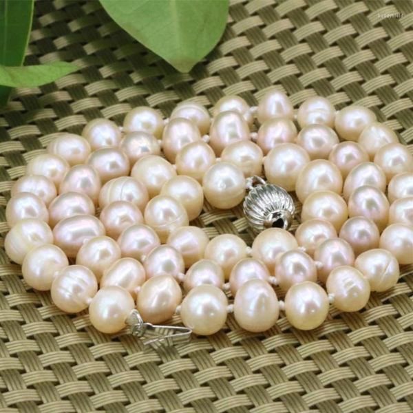 Catene Charms Perle di perle arancioni naturali 7-8mm Collana girocollo per le donne Prezzo all'ingrosso Elegante catena di gioielli 18imch B3185