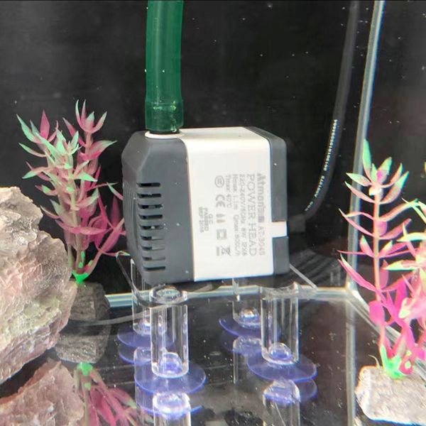 Bombas de aquário suporte de bomba submersível absorção de choque aumento almofada acrílico suporte fixo suporte do tanque de peixes base da bomba de água