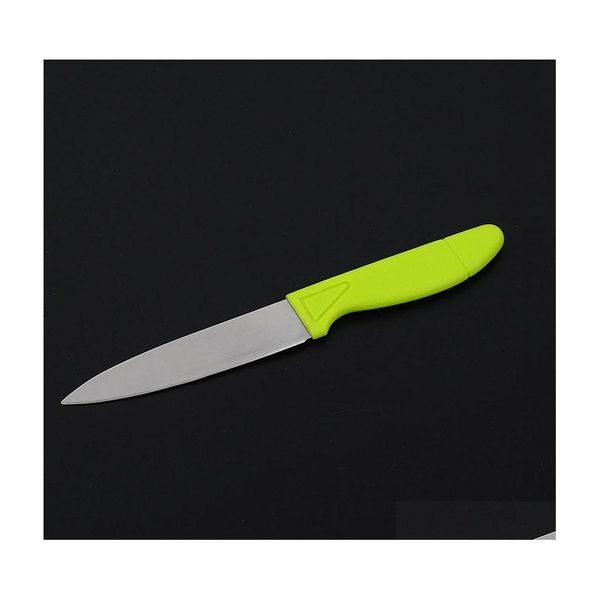 Facas de cozinha Candy Sharp Candy Color Fruit Knife ER Aço inoxidável portátil VERDE VERDE VERDE VERDE VTKY2344 DROW DRIUNCE HOME GARDEN DHHXG