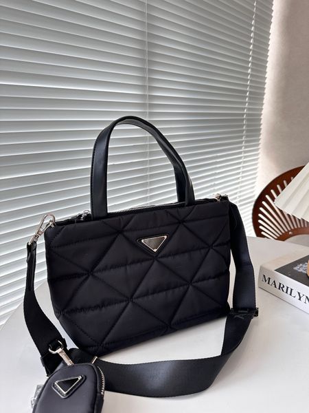 PD3081#Tasarımcı Model Moda Çantası Naylon Rhombus Tote Bag Ladies Crossbody High-Omuz Çantası Yeni Kozmetik Çanta Bayanlar İş Çantası