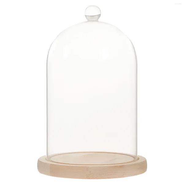 Bottiglie di stoccaggio Decorazioni di nozze Tavoli Copertura in vetro trasparente fai-da-te Fiore secco Base antipolvere Cupola decorativa conservata