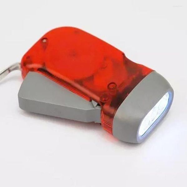 Lanternas tochas acampamento pressionando viagens práticas para caminhada portátil manual de bateria livre de ar ABS externo LED