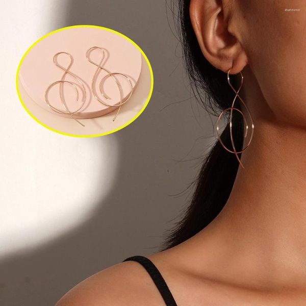 Orecchini a bottone Personalizzati Fashion Music Symbol Women Simple Treble Clef Temperament