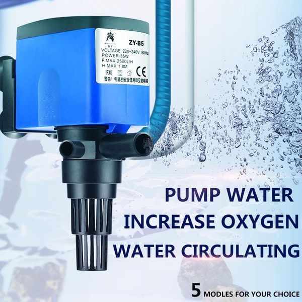 Pompe Filtro per acquario di alta qualità Pompa dell'acqua Sistema di circolazione dell'acqua Flusso di spruzzo d'acqua per acquario Pompa sommergibile per acquario