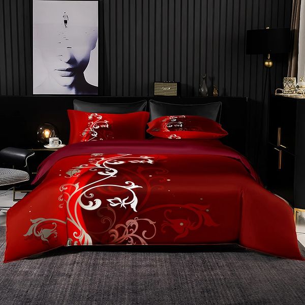 Conjuntos de cama Conjunto de cama de luxo chinês para quarto colchas macias para cama casa 228x228 capa de edredão qualidade colcha e fronha 231124