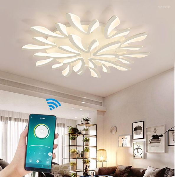 Plafoniere Moderne lampade a LED per soggiorno Sala da pranzo Camera da letto Paralume in acrilico Illuminazione domestica per interni Plafondlamp