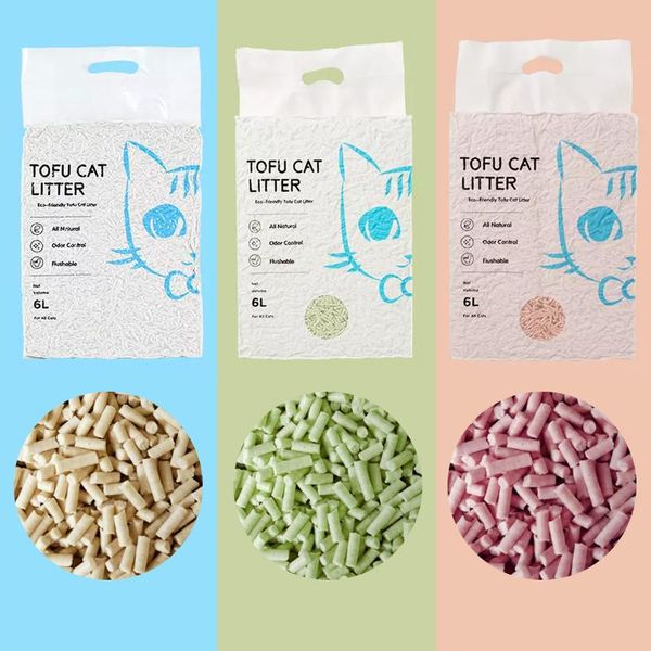 MIGLIORE fornitore di prodotti per animali domestici di alta qualità naturale per lettiera per gatti in tofu da 2 mm, sabbia, negozio di animali