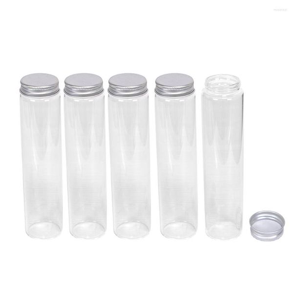 Vorratsflaschen Großhandel 6 Stück 120 ml 37 150 mm Glas mit Aluminiumkappen Mini Tiny Jars Vials