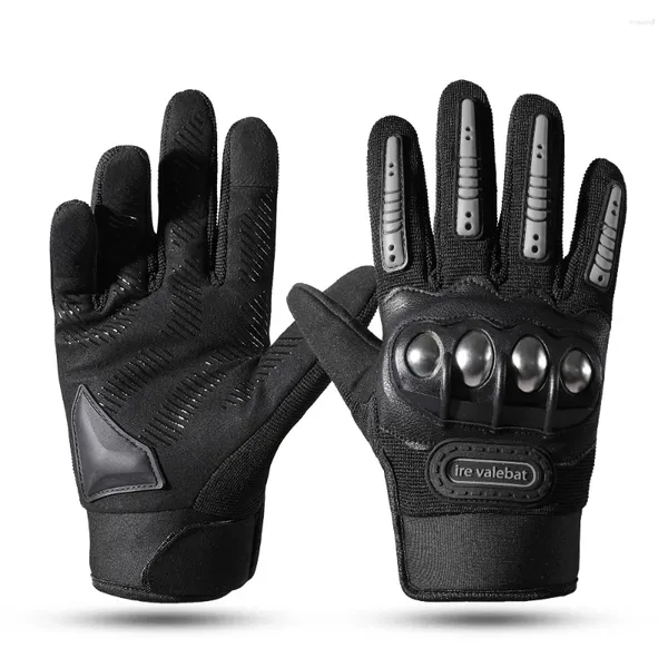 Велосипедные перчатки с полным пальцем, противоскользящие перчатки с сенсорным экраном, мотоциклетные велосипедные гонки, внедорожные антиметаллические защитные мужские перчатки