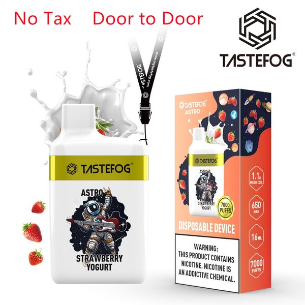 Çin toptan özel buharlaştırıcı çubukları tek kullanımlık vape kalem amazon fiyat Tastefog astro 7000 puf e sigara ücretsiz nakliye ucuz vapes meyve suyu