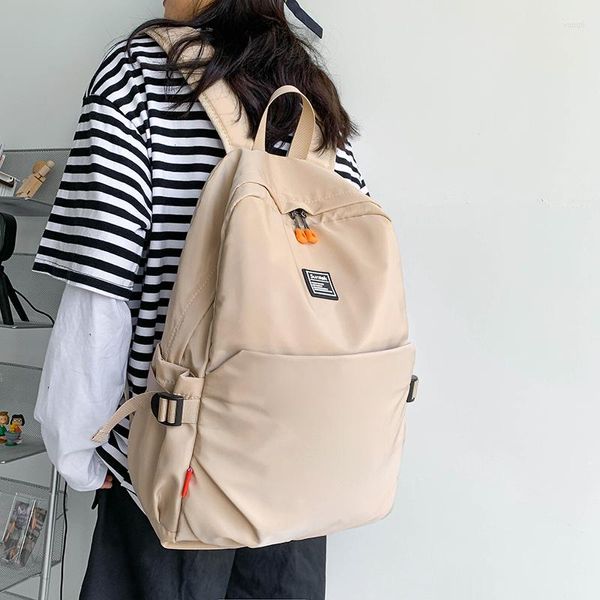 Schultaschen Trend Marke Hochwertige Designer Tasche Coole Frauen Beige Rucksack Große Kapazität Reiserucksäcke Männlichen Taktischen Urbanen Mann