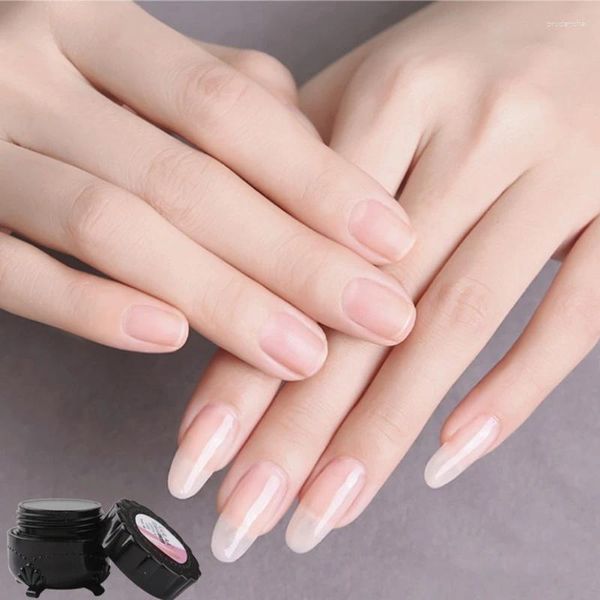 Nail Gel Builder Art Natural Pink Clear Camuflaje Color Extender Dedo R3MF