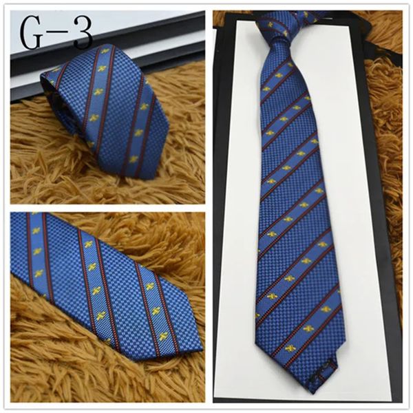 2023 aa erkek kravat tasarım erkek bağları moda boyun kravat çizgileri desen nakış lüks tasarımcıları iş isteği boyunbağası08