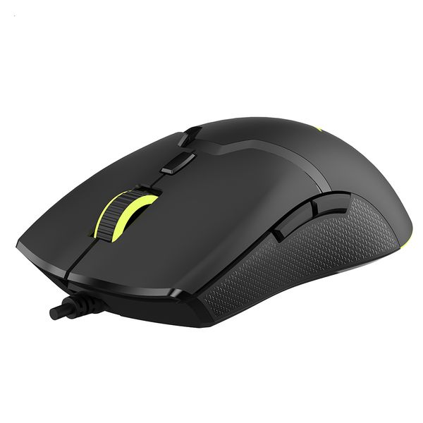 Mice Delux M800 PMW3389 RGB Mouse Gaming Kabel 58G Ringan Ergonomie 1000Hz mit Kabel Tali Lembut für Gamer Komputer 230425