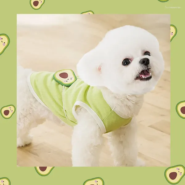 Abbigliamento per cani Abbigliamento per cuccioli Gilet T-shirt Giallo Verde Abbigliamento estivo per cani di piccola taglia