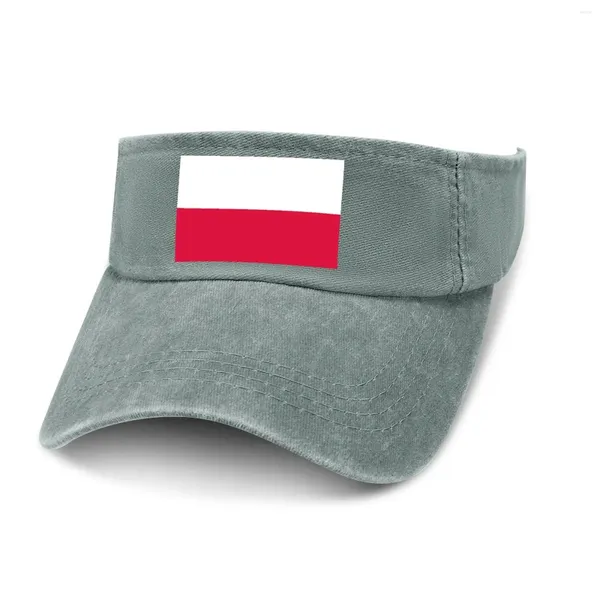 Berets Polônia Bandeira Sun Visor Leaky Top Cowboy Chapéus Mens Womens Personalize DIY Cap Sports Baseball Tennis Golf Caps Vazio Chapéu Aberto