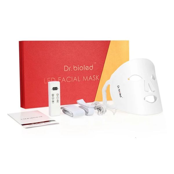 Dispositivos de cuidados faciais 2023 Venda Dr Bioled 7 cores Silicone LED Máscara P no dispositivo de beleza de terapia para tratamento de queimaduras solares e sardas 231123