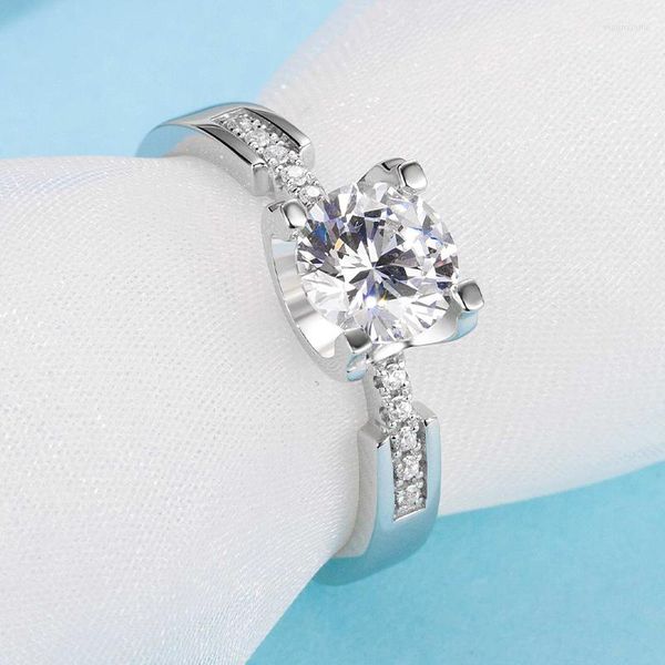 Cluster Ringe IOGOU Stierkopf 1,0 Moissanite Diamant Damen 925 Sterling Silber Premium Elegant Engagement Großhandel Schmuck