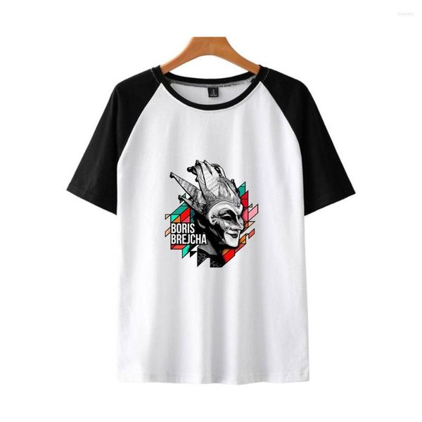 Herren T-Shirts Boris Brejcha T-Shirts Damen/Herren Harajuku Kurzarm T-Shirts Koreanische lose Oberteile Ins Tide Splicing T-Shirt Kleidung