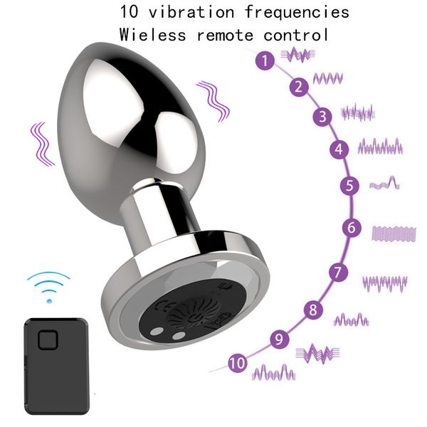 Vibratörler Kablosuz Uzaktan Kumanda Fiş Erkekler İçin Vibratör Prostat Masaj Metal Kalçaları Yetişkin Eşcinsel Seks Oyuncakları için Giyilebilir Popo 230426