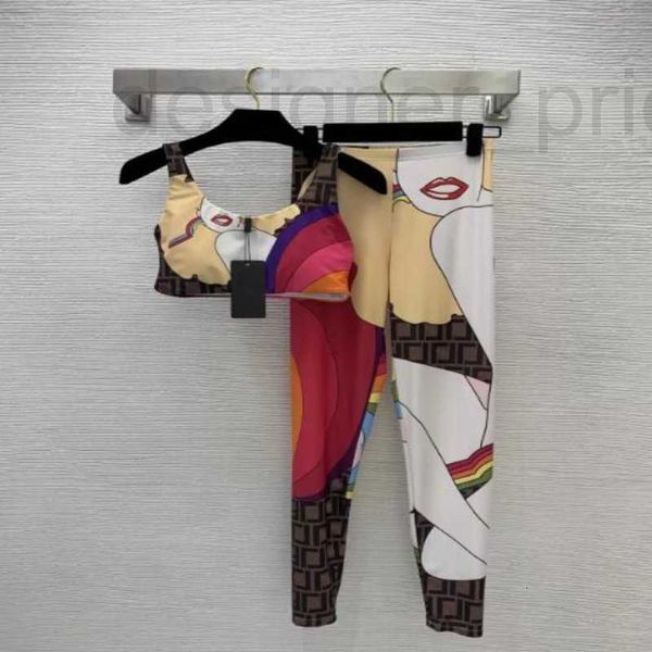 Designer de trajes femininos Pontas de duas peças conjuntos de sutiã Roupa Lu Lu Womens Yoga Brand Camisole e Slim Fit Leggings 2 Peças Mem