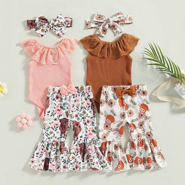 Roupas Conjuntos de roupas de verão de roupas de menina de bebê