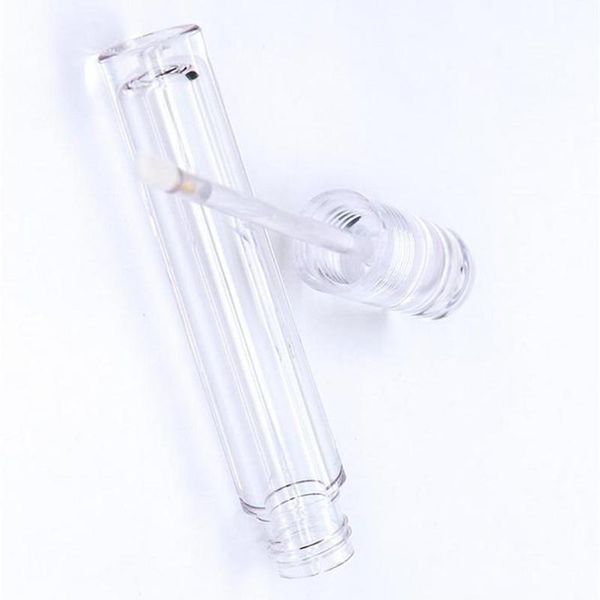 Tubos de brilho labial DIY garrafa vazia de 7,8 ml tubo de gloss redondo garrafas de embalagem transparentes com varinha vazia por atacado transparente