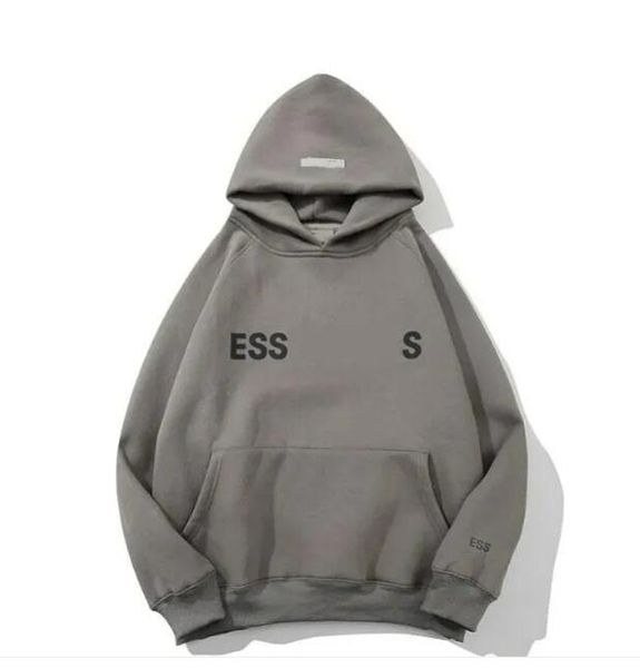 2023 Gevşek Tasarımcı Erkek Kapüşonlu Ess Mektup Baskılı Hoodies Pullover Sweatshirtler Uzun Kollu Kapüşonlu Jumper Erkekler Kaliteli Kadınlar Üst Giyim Boyutu XL 2XL 3XL