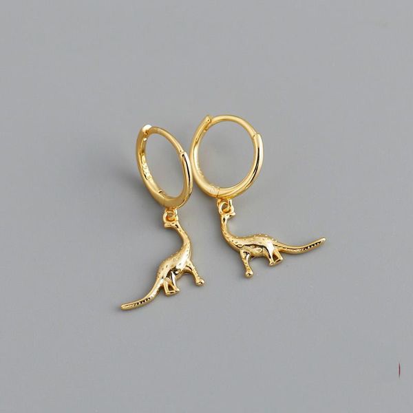 Ohrstecker Lexie Tagebuch böhmischer niedlicher Anhänger Dinosaurier Ohrring für Frauen echtes 925 Sterling Silber Punk Chic Charm Schmuck Geschenk