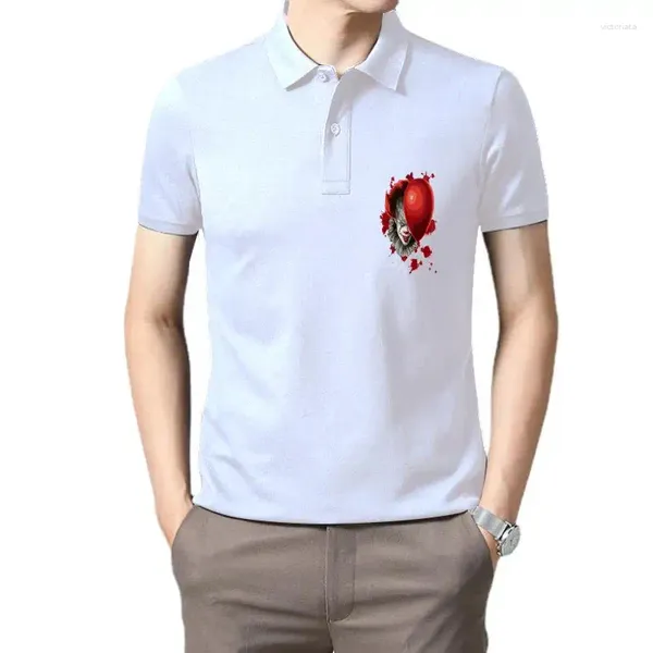 Polos masculinos autêntico palhaço de terror Pennywise moda única homens mulheres crianças camiseta mais tamanho e cores camiseta