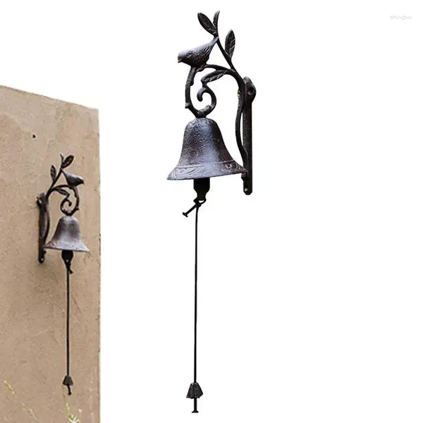 Decorações de jardim em ferro fundido, sino de jantar, decoração de entrada externa, porta de metal, ornamento de decoração para casa, fazenda, varanda frontal