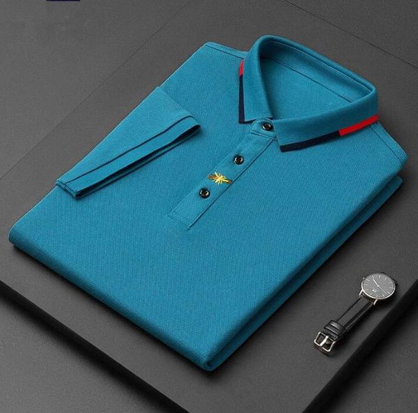 Polo maschile stampato di lusso da golf polos design marchio maglietta magro