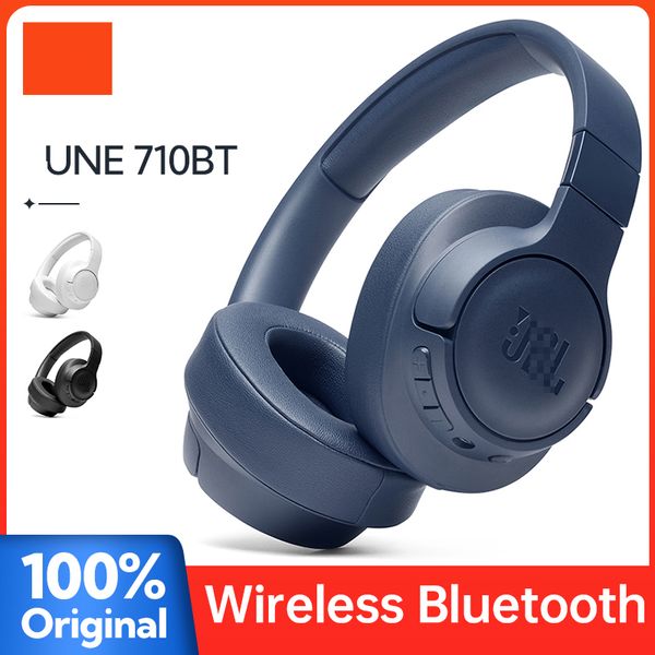 Tune 710BT Bluetooth 5.0 fones de ouvido T710BT Pure Bass Ear fone Reduction Gaming Sports Headset Handsfree Mic.