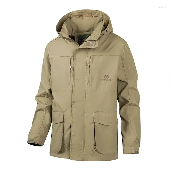 Jaquetas masculinas 2023 Outono Inverno Homens Jaqueta Tática Exército dos EUA M65 Campo Militar Trench Coats Hoodie Casaco Masculino Windbreaker