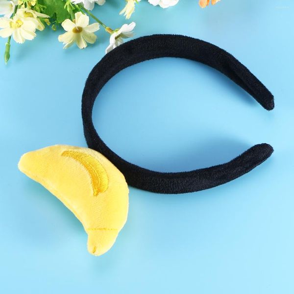 Bandane Gioielli per capelli Accessori per feste Banana Hoop Scrunchies neri Cosplay Copricapo Frutta