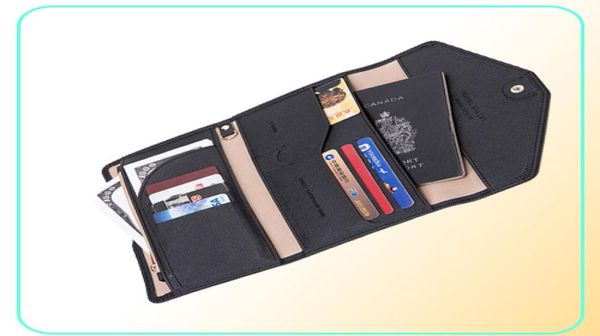 Nuovo portafoglio TriFold Porta carte d'identità Porta carte RFID Borsa per passaporto da viaggio XYY16558404851