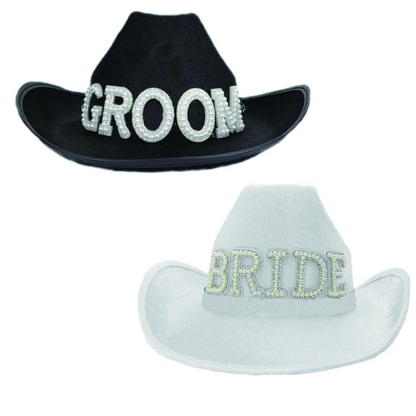 Decorazioni natalizie Sposa sposo Cowgirl Cappello da cowboy Paese Western Spazio Disco Nash Bash Addio al nubilato Addio al nubilato Regalo luna di miele 231124