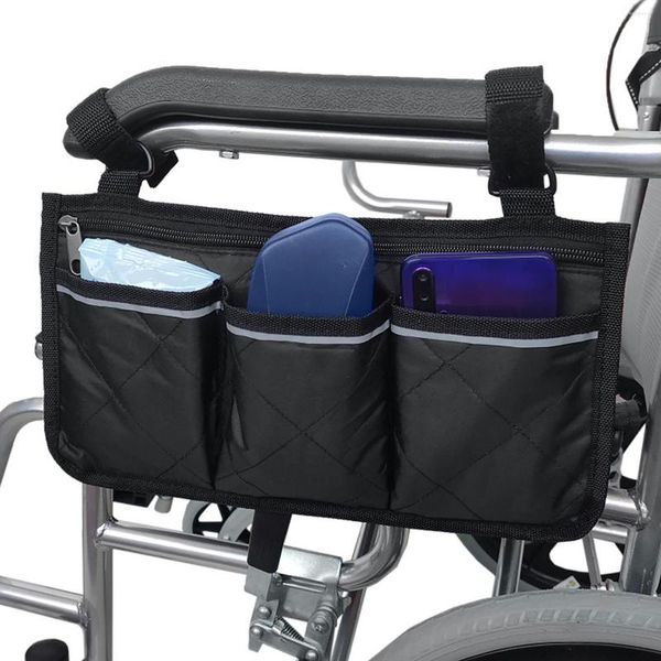 Bolsas de armazenamento Acessórios Scooters portáteis Segurança da noite universal com bolsa de braço refletivo Bolsa de cadeira de rodas Bolsa de laterais Esundos ao ar livre