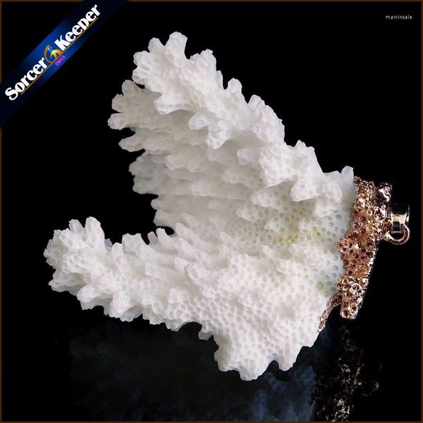 Colares pendentes Colar de coral branco natural Colar de coral branco