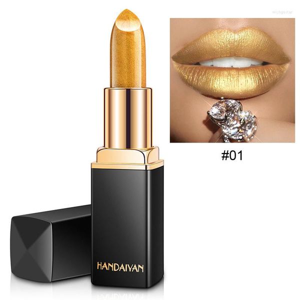 Lip Gloss Golden Golden Shiny Metallic impermeável fosco de batom nude lipkit pigmento vermelho escuro rosa longa longa mulher maquiagem lipgloss