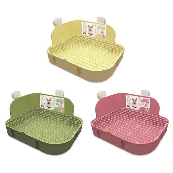 Housebreaking pet pequeno toalete limpo gaiola cama quadrada pan potty trainer manter a higiene cama canto caixa de areia para animais coelho