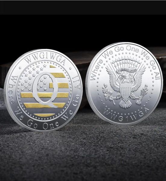 Sanat ve El Sanatları Dijital Sanal Mühür Us Q-Coin Renkli Kabartmalı Metal Hatıra Madalyası