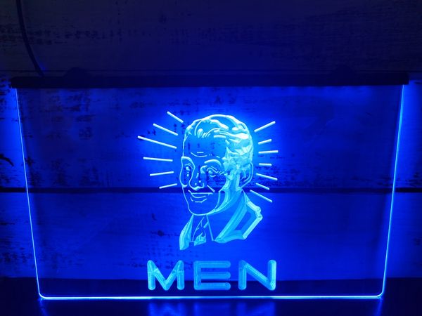 Homem banheiro vintage Decoração LED NEON Light Sign J112