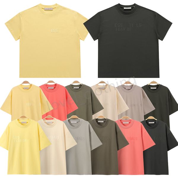 Ess tshirt erkek kadın tişörtleri esansiyel tasarımcı yaz t shirt tanrı moda kısa kollu sokak şortları lüks giyim boyutu S-XL