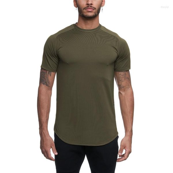 Herren T-Shirts Mesh Trend Lässig Schnelltrocknend Atmungsaktiv Cool T-Shirt Tops Kurzarm Fitness Kleidung Bodybuilding