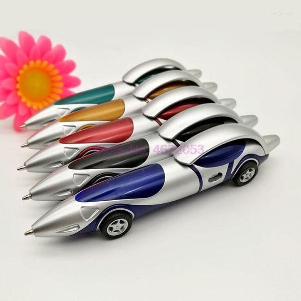 500 pz/lotto divertente novità design penna a sfera auto da corsa bambino giocattolo per bambini regalo forma ufficio disegno giocattoli