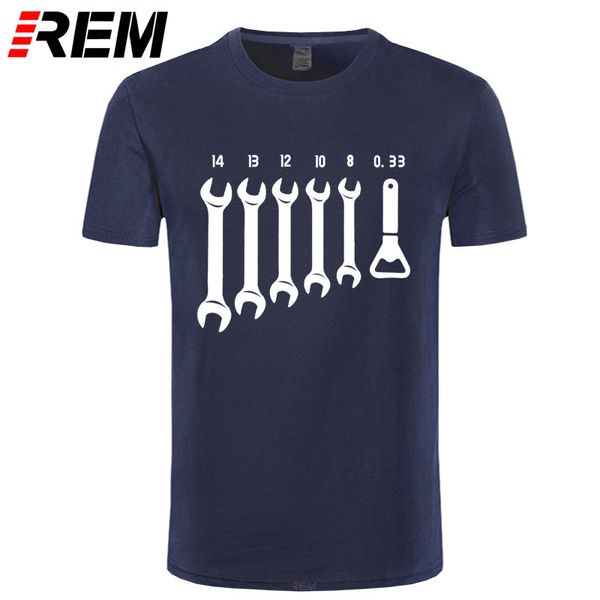 Tshirts masculinos Rem Screw abridor de chaves mecânicas tshirts masculino de carro engenheiro algodão camiseta de manga curta