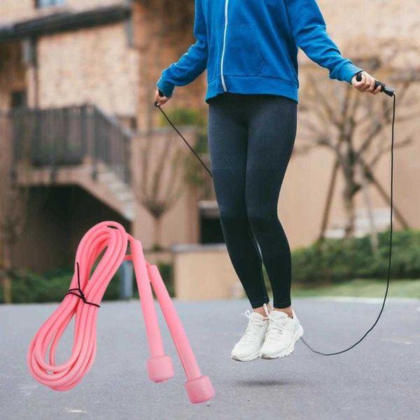 Springseile Speed Jump Rope PP Einfarbig Schraubenfreies Speed Rope Cables Glattes Spinning Verschleißfestes Tangle-Free Springseil für Erwachsene P230425